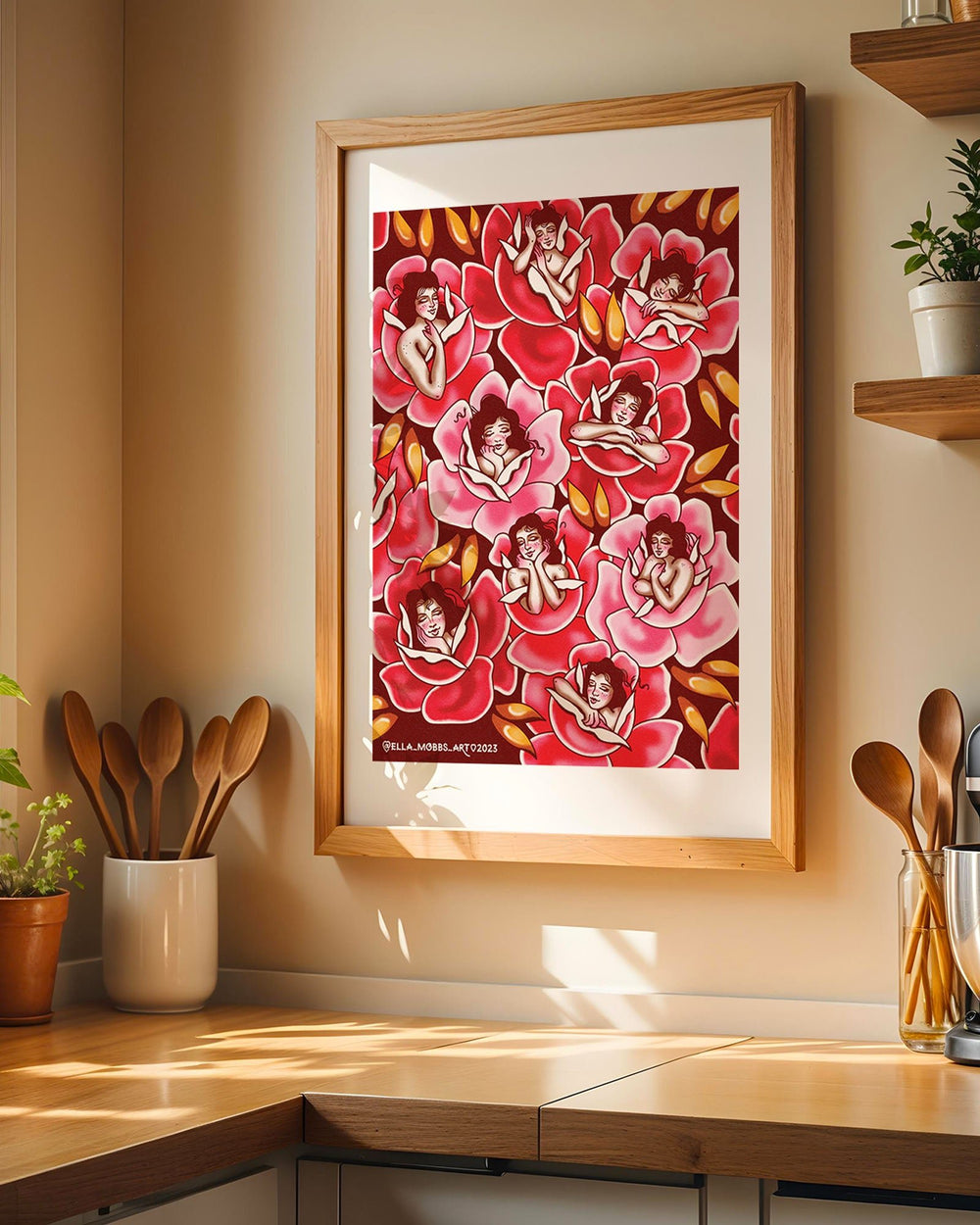 Rest and Roses Print - Ella Mobbs
