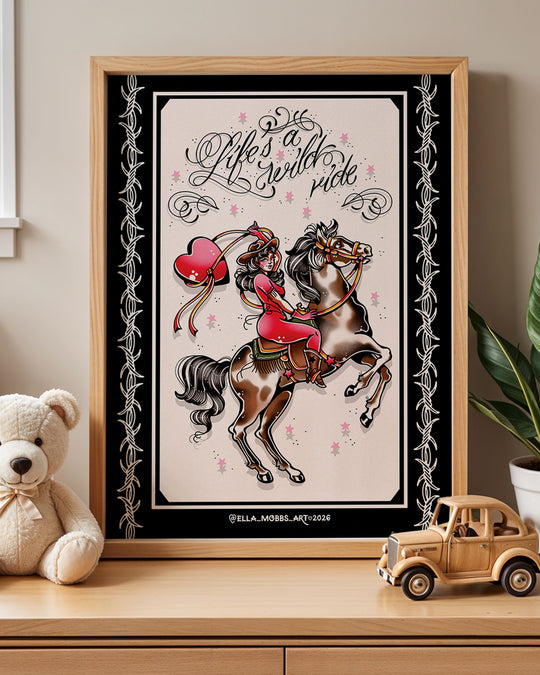 Cowgirl Ride Print