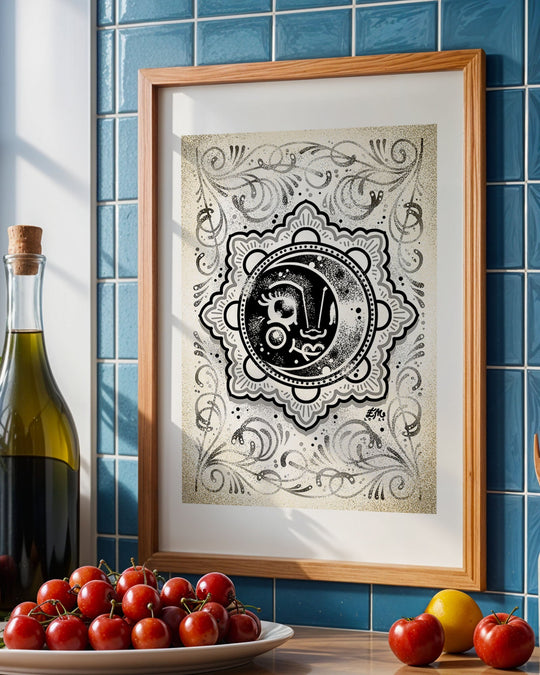 Rising Up Moon Print - Ella Mobbs