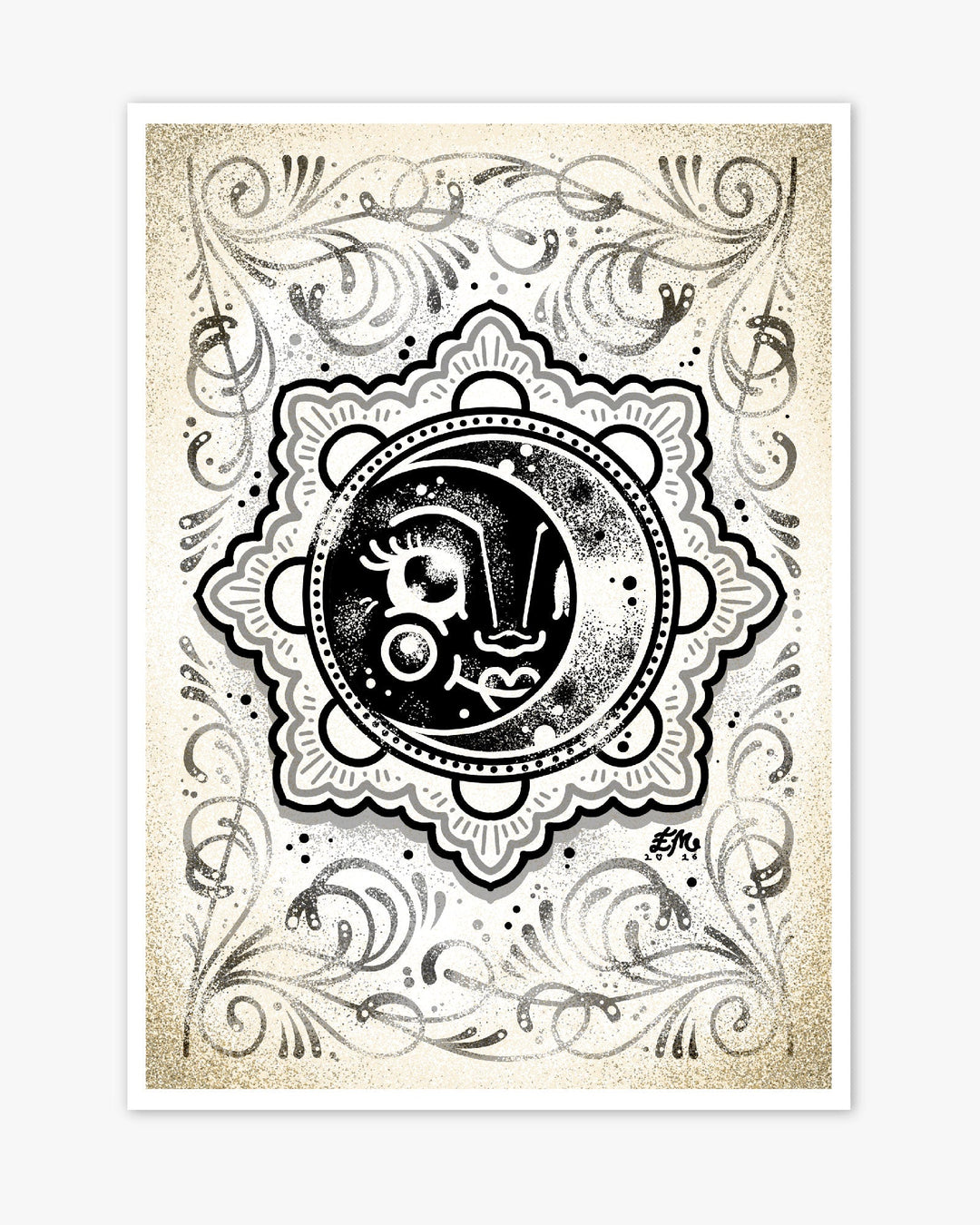 Rising Up Moon Print - Ella Mobbs