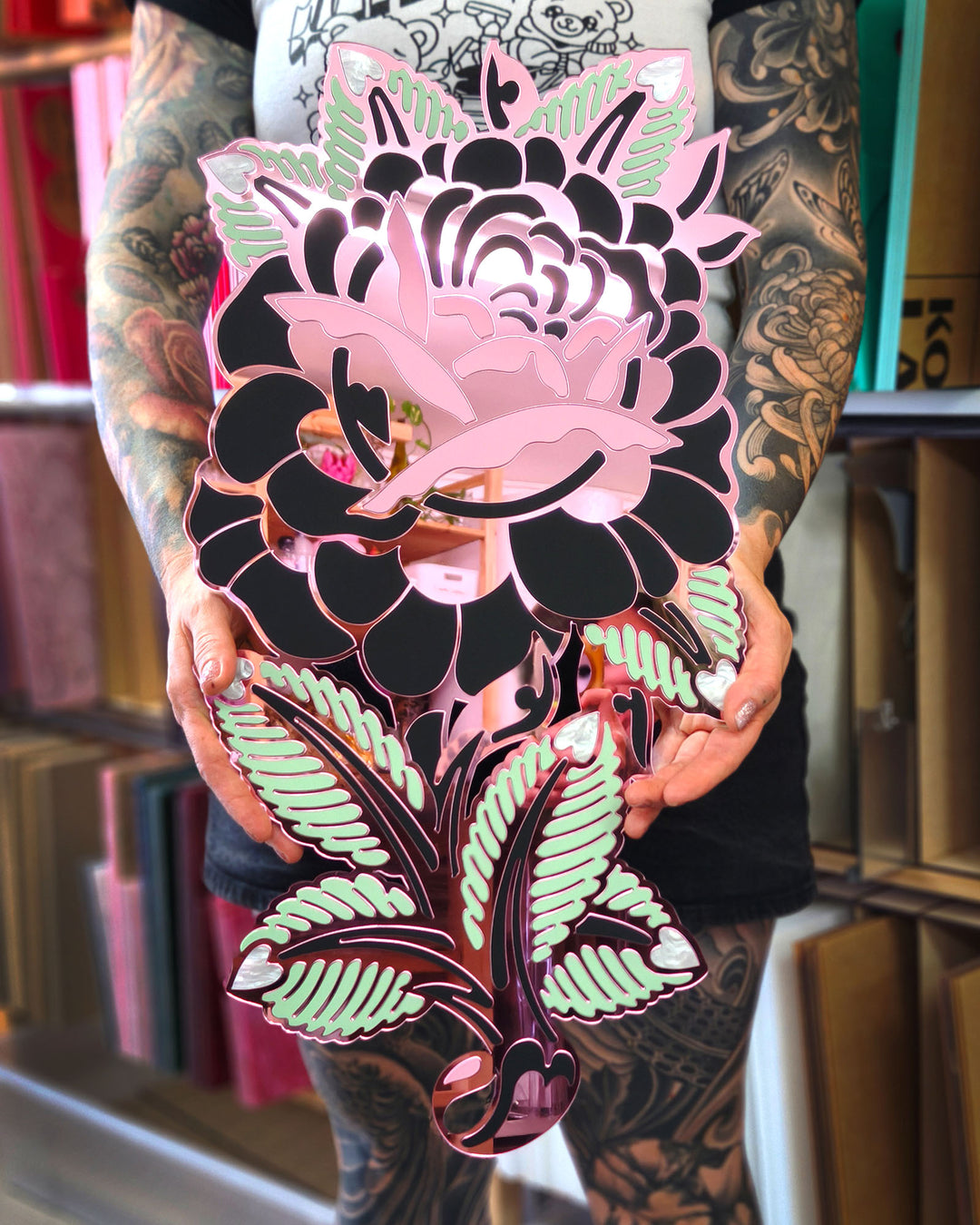 Rose Wall Hanging (Black)