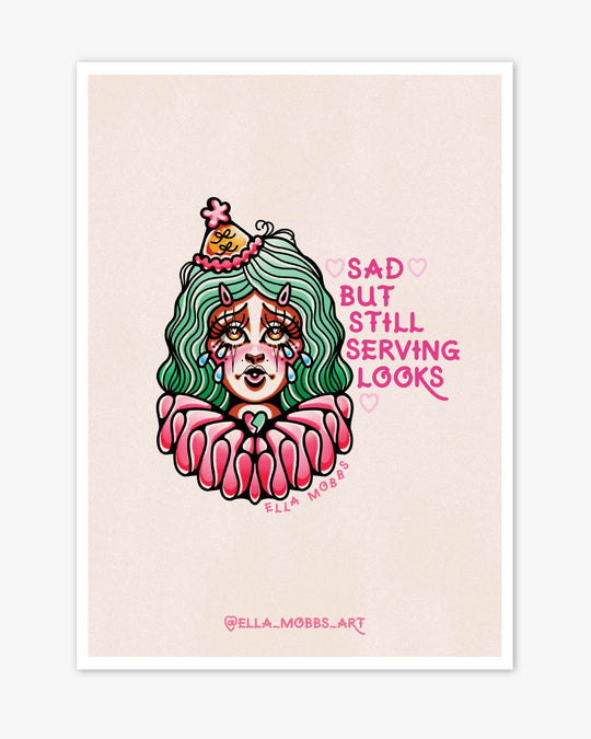 Sad Clown Print - Ella Mobbs