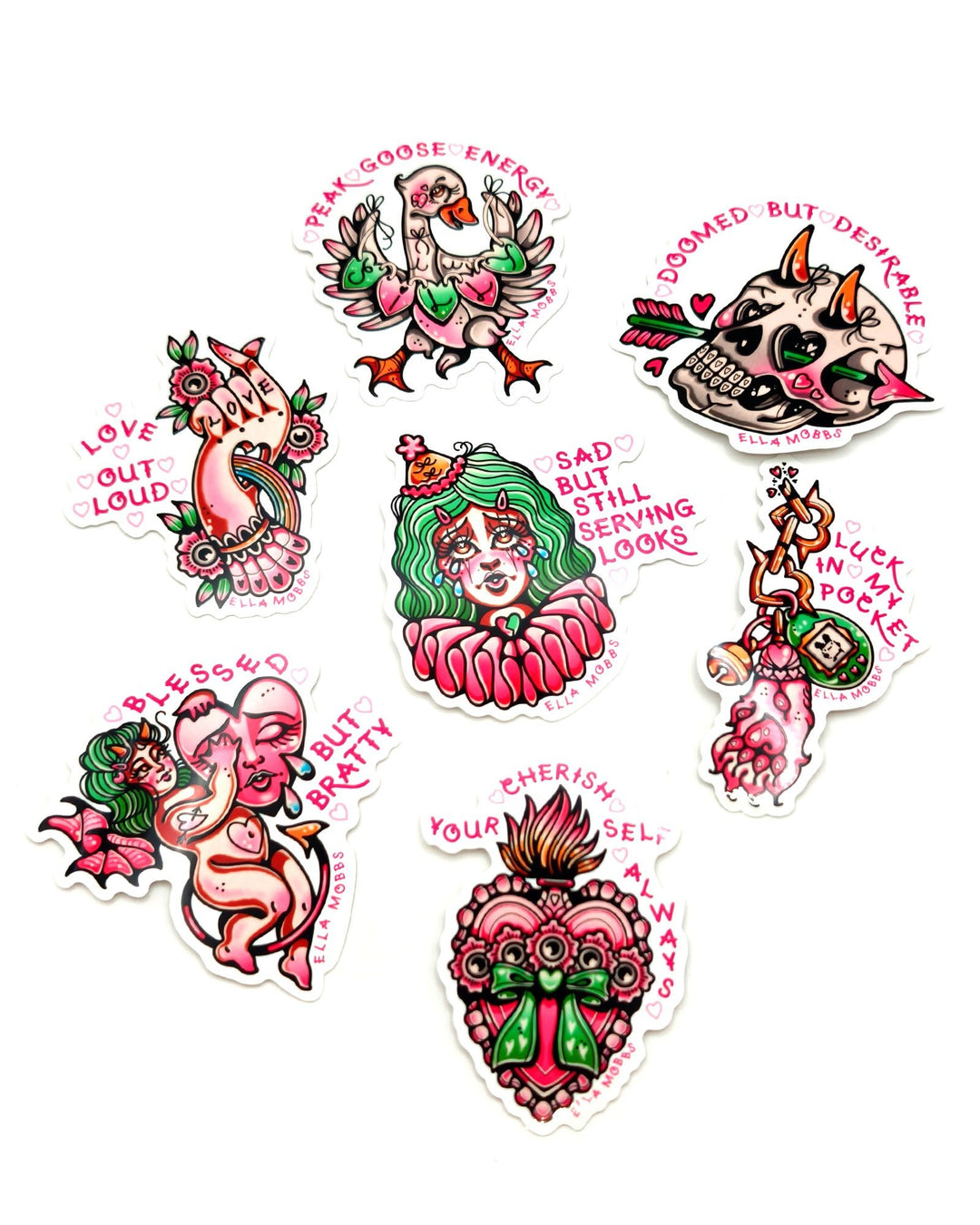 Sad Clown Sticker - Ella Mobbs