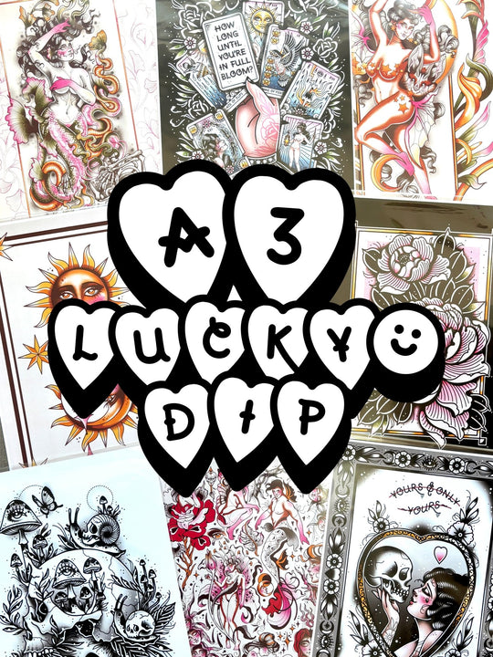 SALE A3 Lucky Dip Prints (4) - EllaMobbs