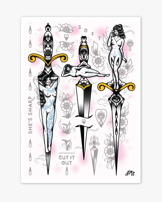 Sharp Ladies Print