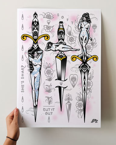Sharp Ladies Print