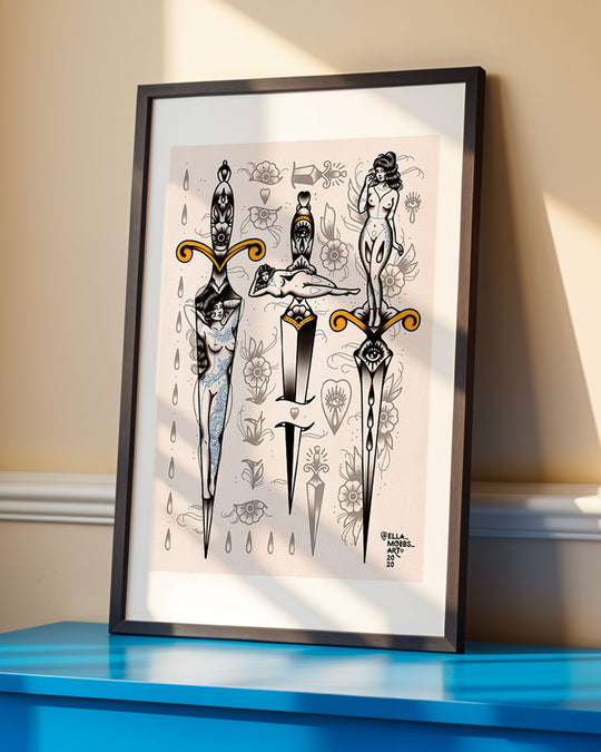 Sharp Ladies Print