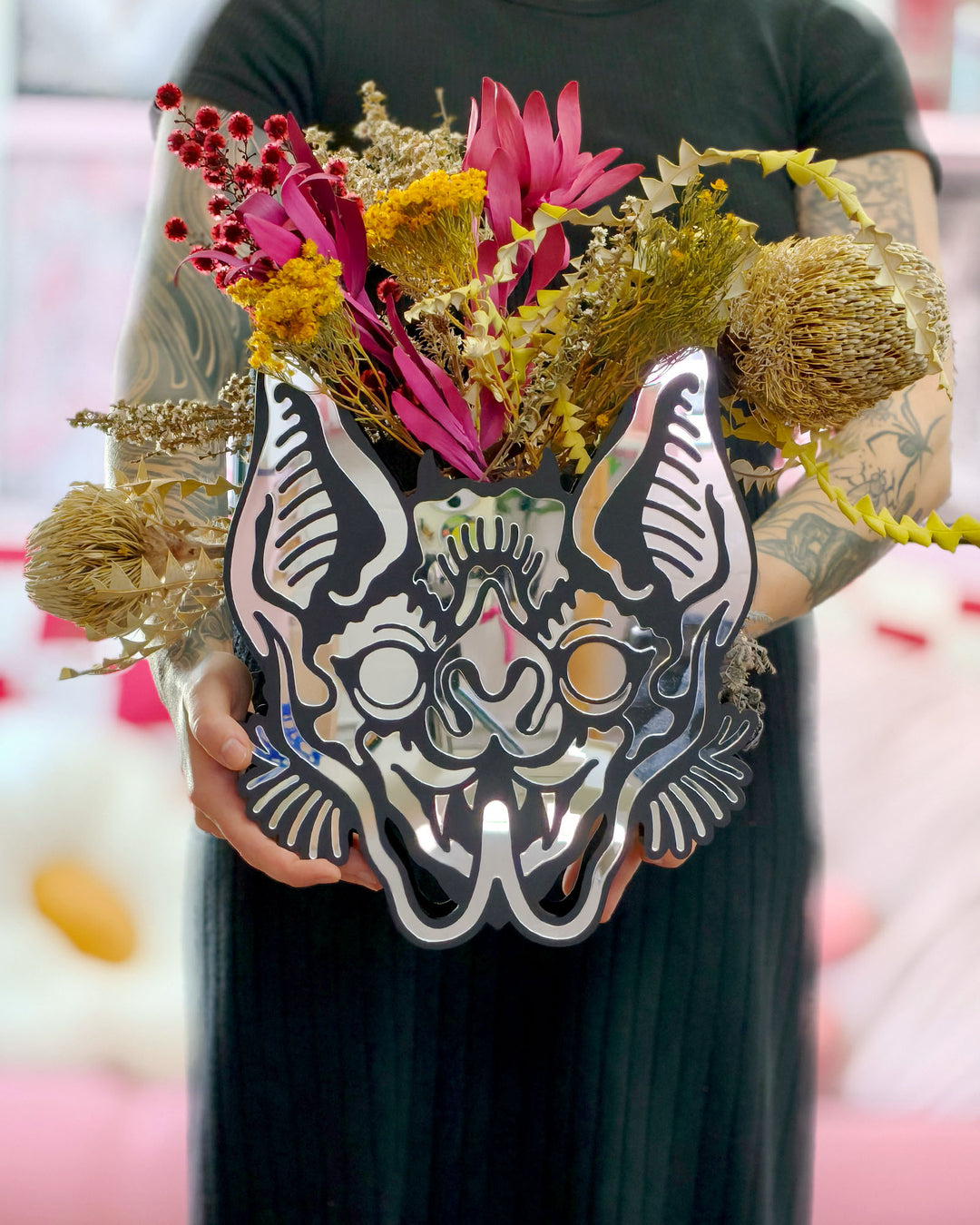 Bat Vase (Silver)