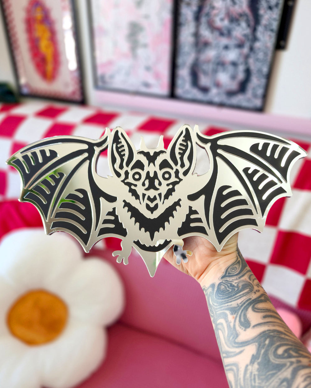 Bat Wall Hanging (Silver)