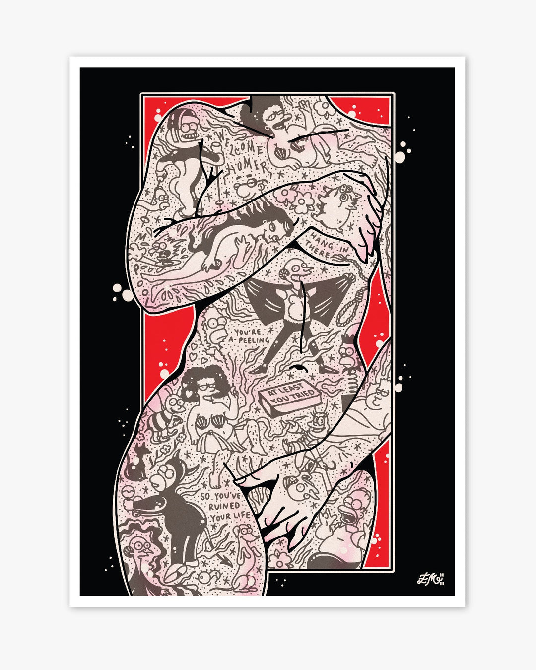 Simpsons Torso Print - Ella Mobbs