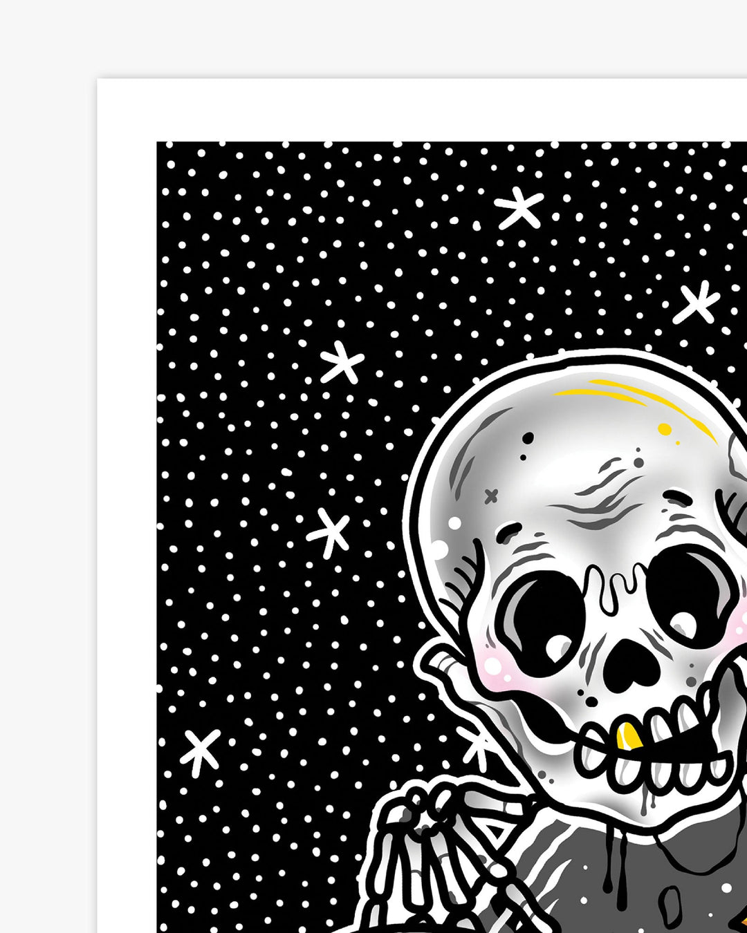 Skeleton Tombstone Print - Ella Mobbs