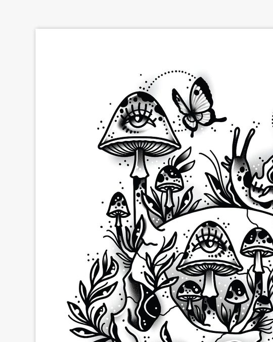 Skull and Snails Print - Ella Mobbs