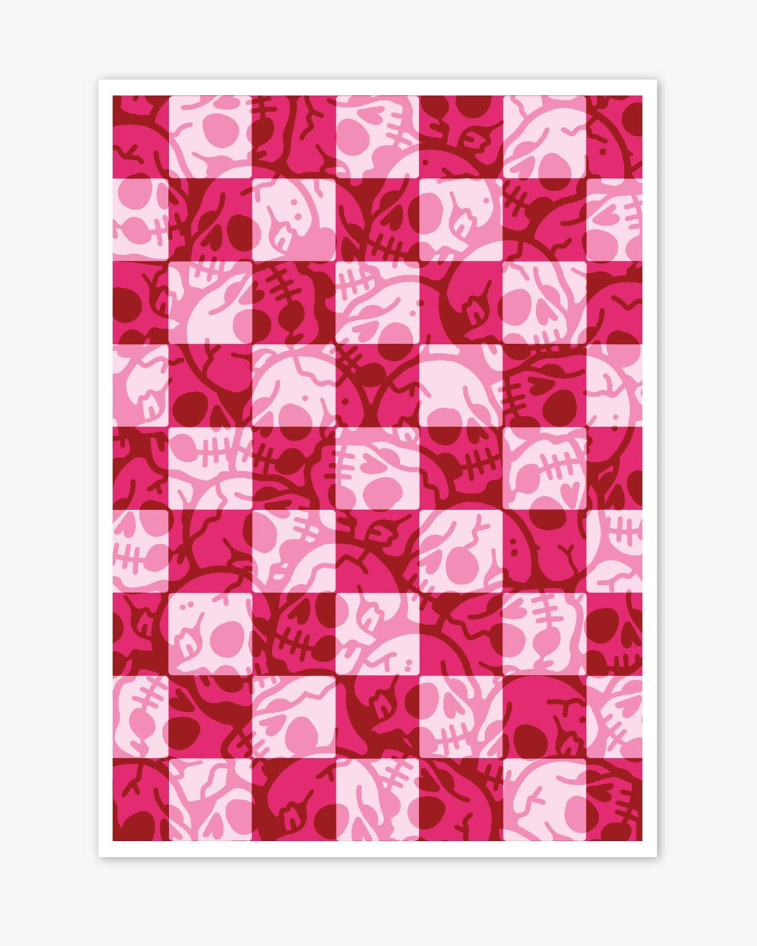 Skull Check Pattern Print - Ella Mobbs
