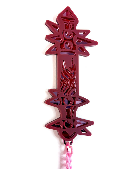 Skull Flail 73cm/28.7" (Red)