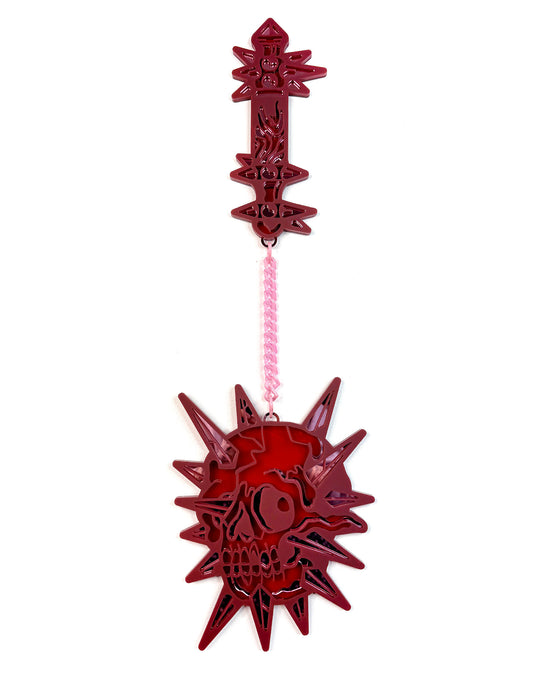 Skull Flail 73cm/28.7" (Red)