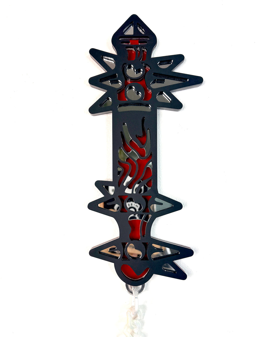 Skull Flail 73cm/28.7" (Red &amp; Black)