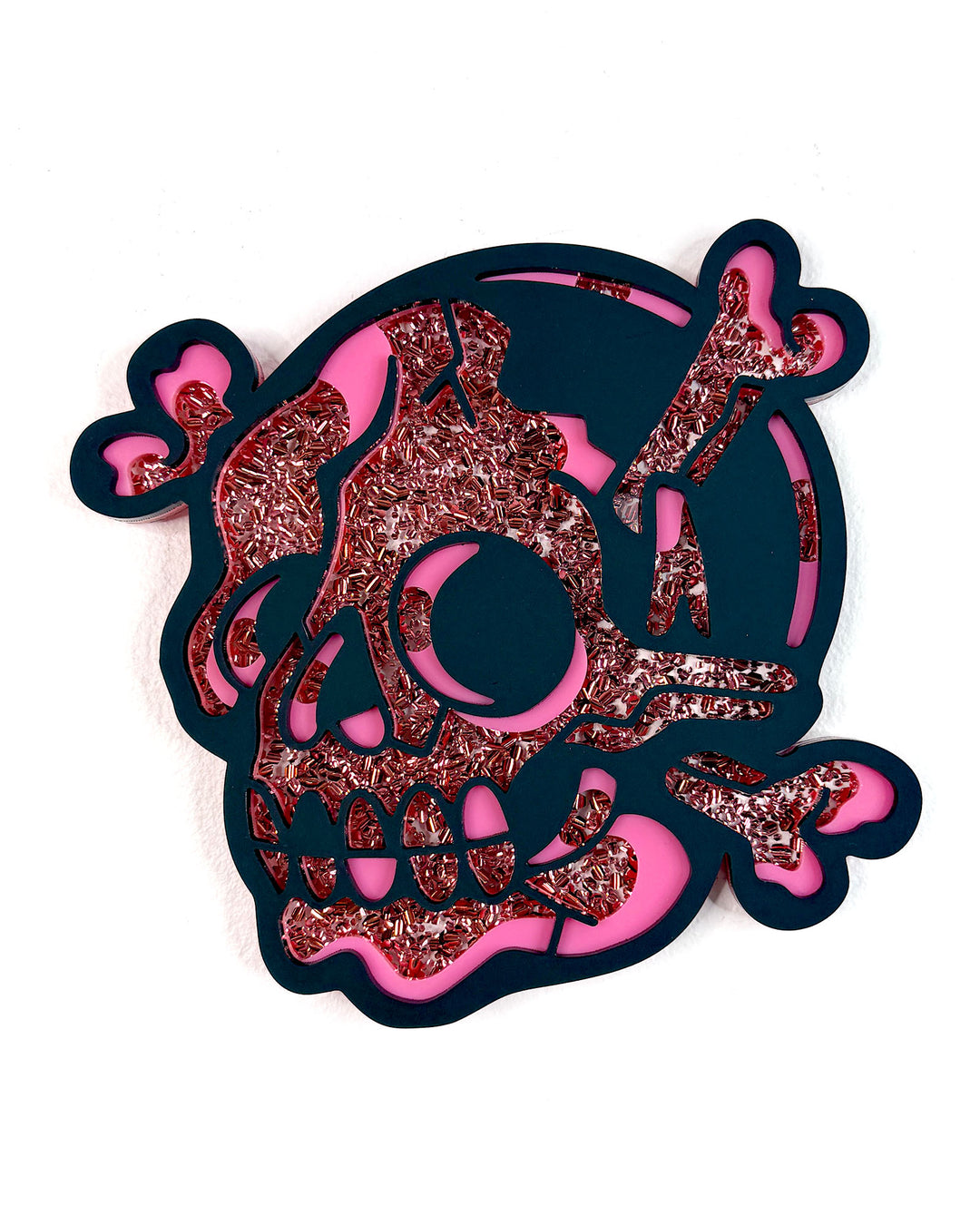Skull Head 15cm/5.9" (Glitter One-off)