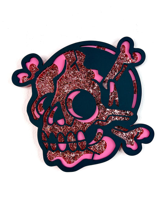 Skull Head 15cm/5.9" (Glitter One-off)