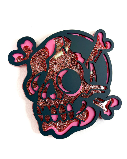 Skull Head 15cm/5.9" (Glitter One-off)