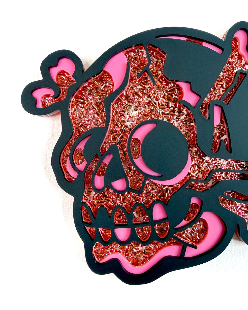 Skull Head 15cm/5.9" (Glitter One-off)