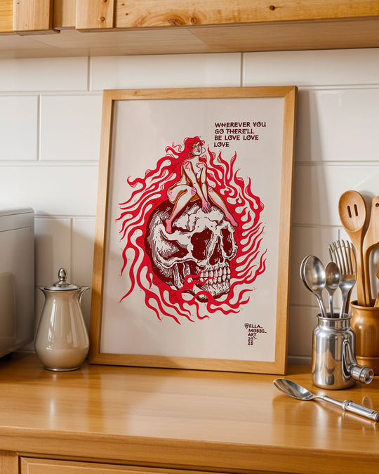 Skull Love Print