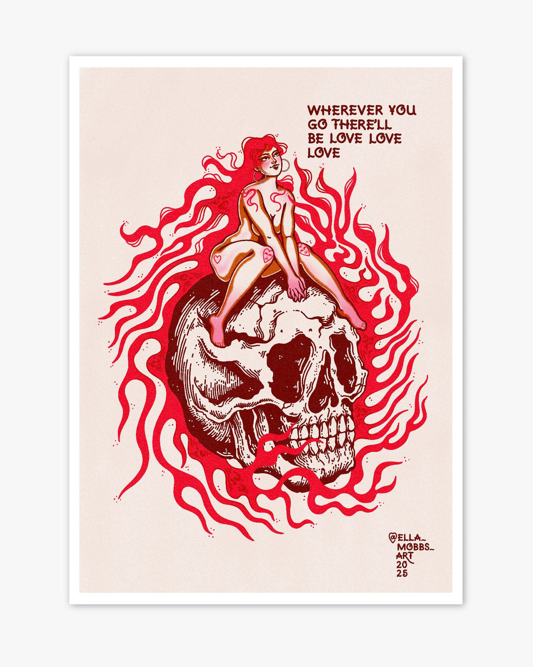 Skull Love Print - Ella Mobbs