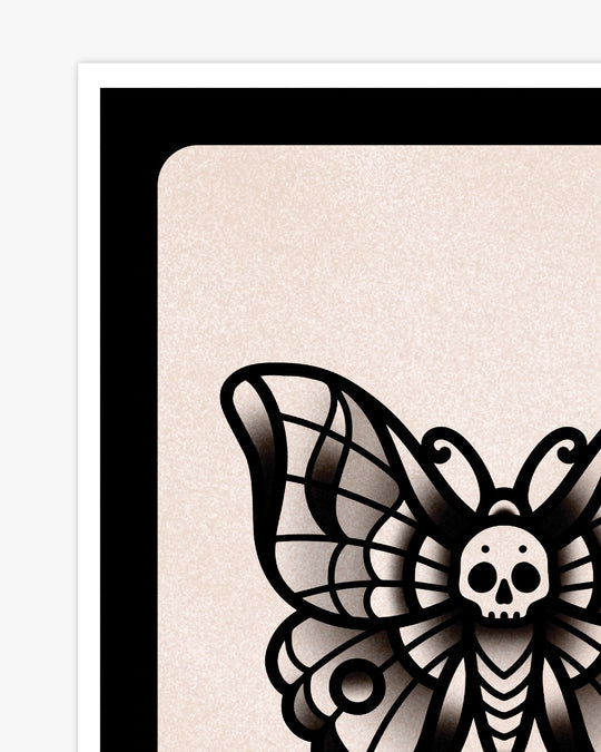 Skull Moth Print