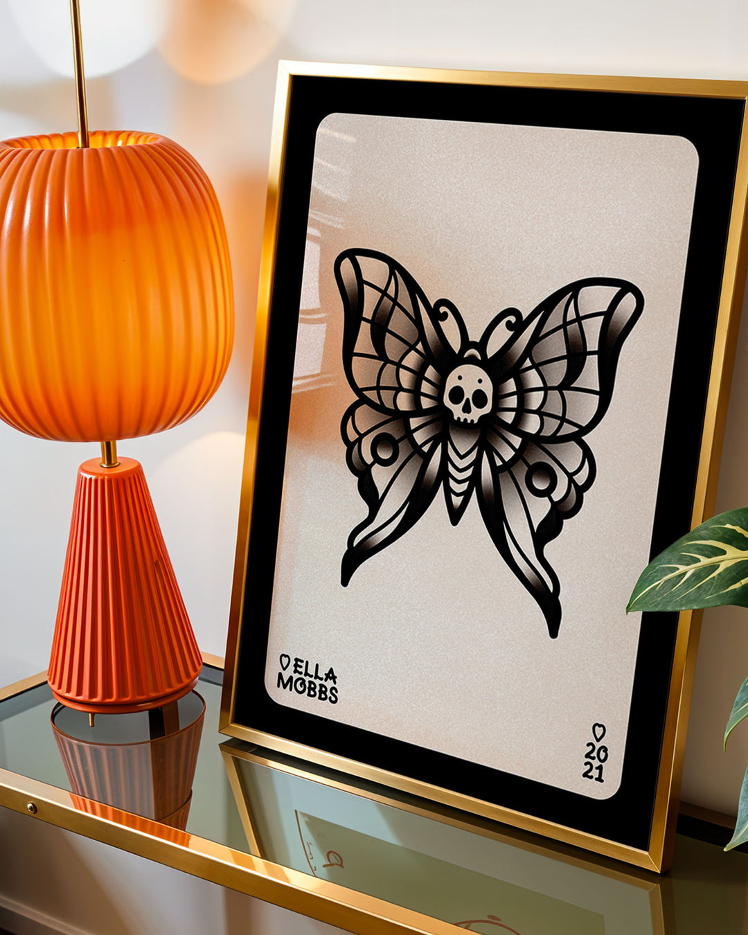 Skull Moth Print