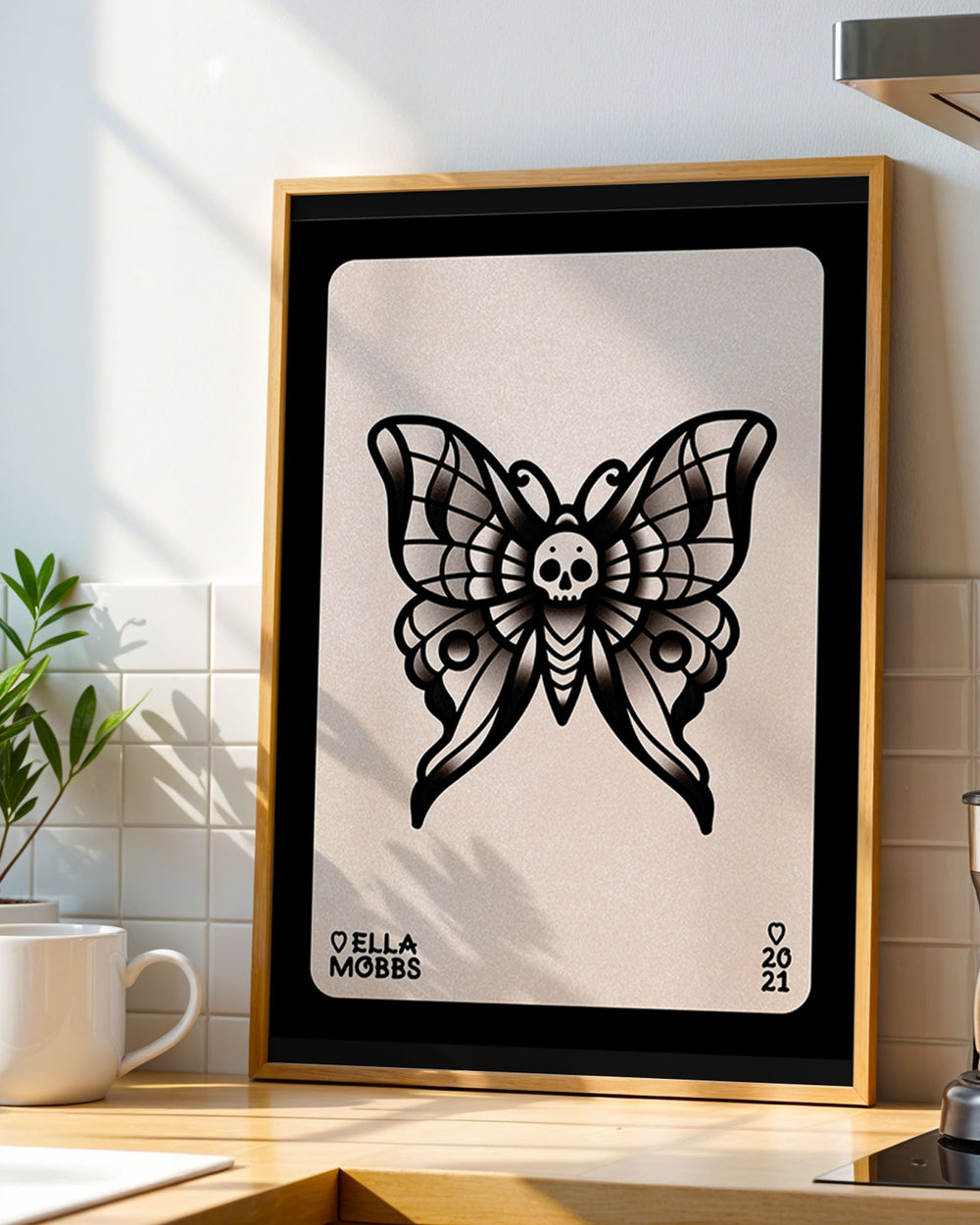 Skull Moth Print