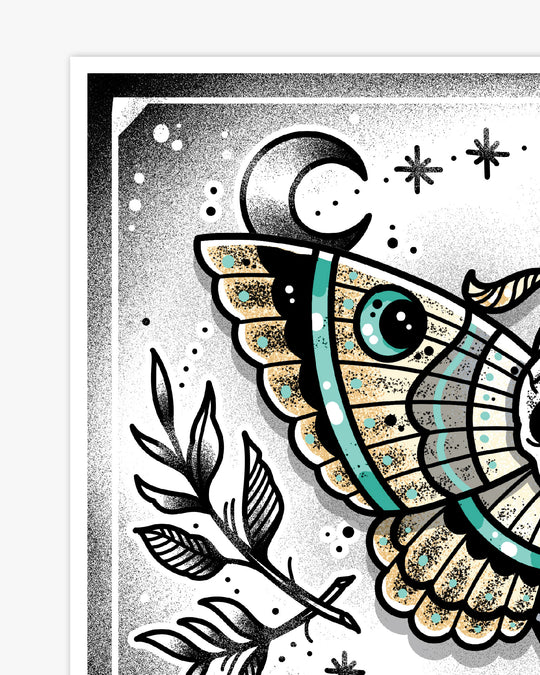 Skull Moth Print