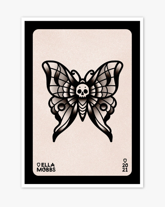 Skull Moth Print - Ella Mobbs