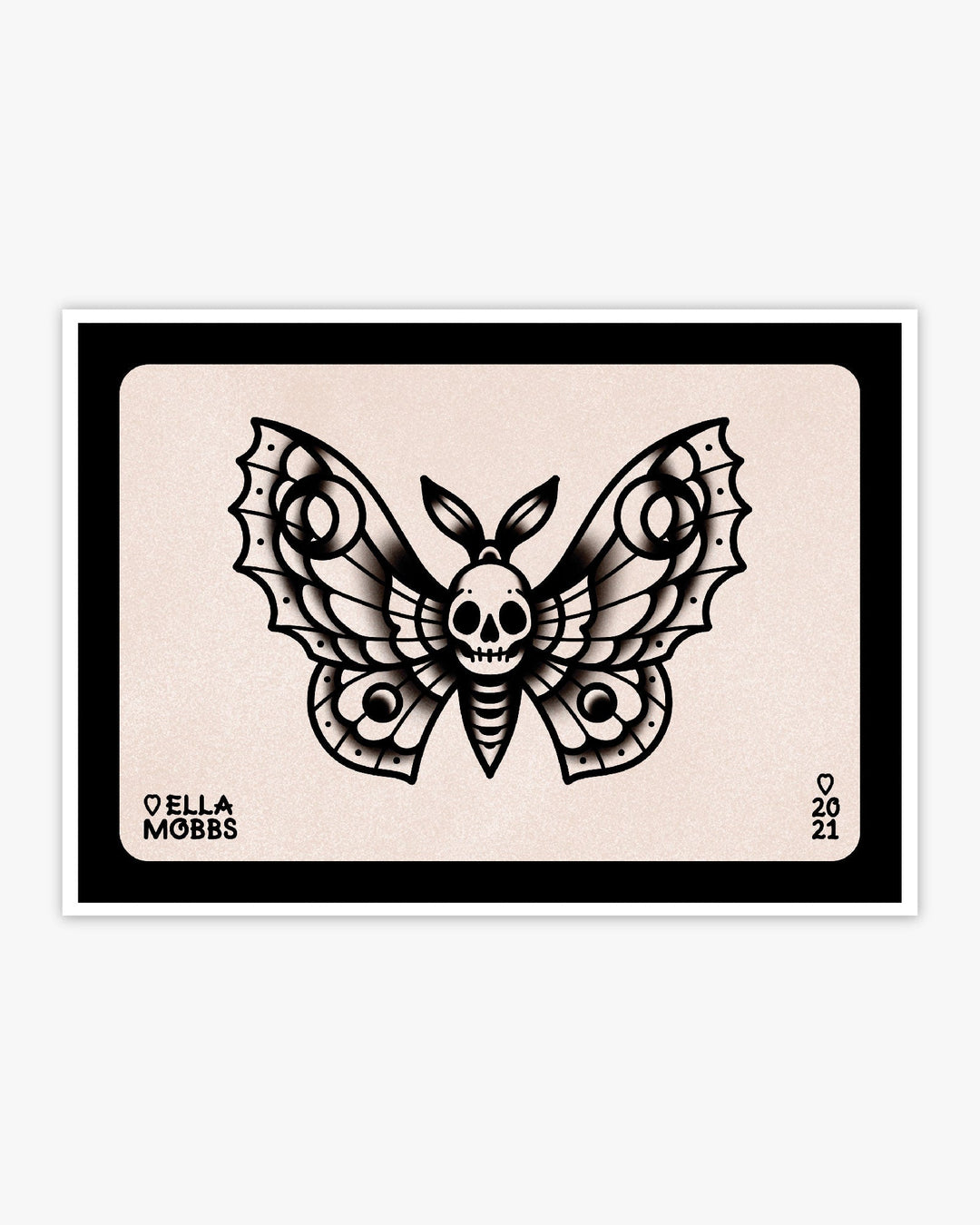 Skull Moth Print - Ella Mobbs