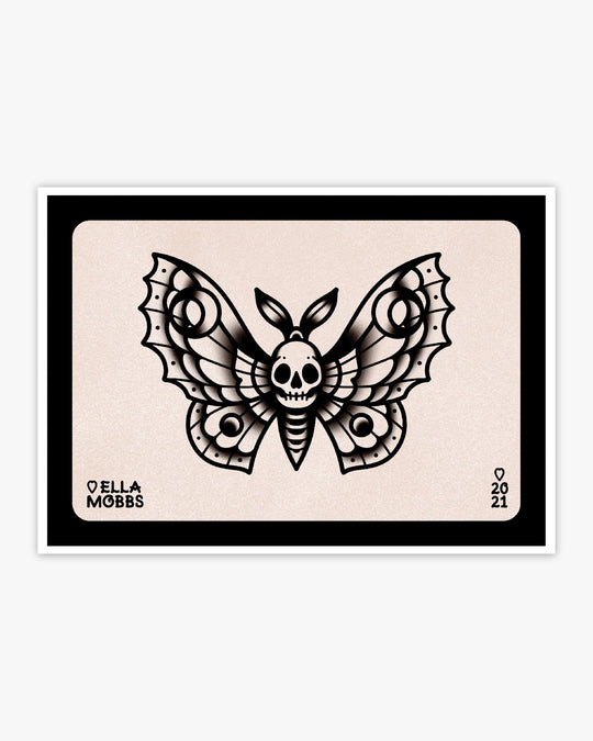 Skull Moth Print - Ella Mobbs