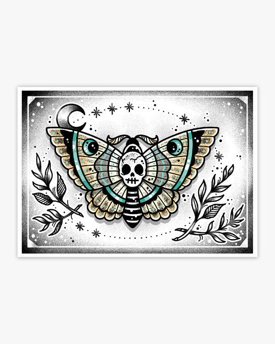 Skull Moth Print - Ella Mobbs