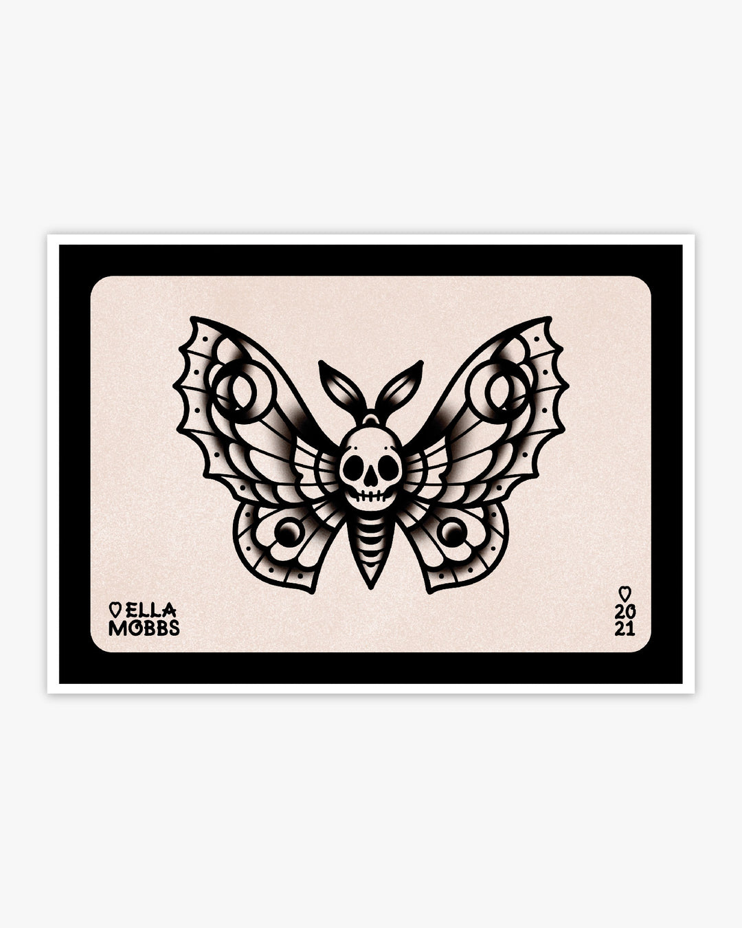 Skull Moth Print