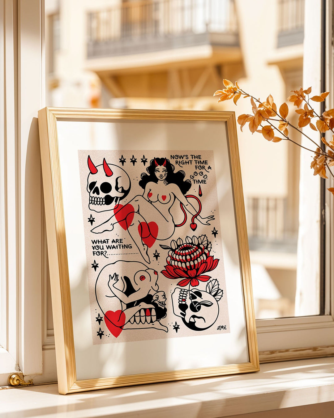 Skull Nudes Print - Ella Mobbs