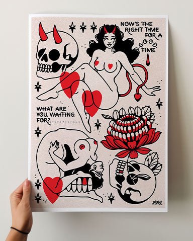 Skull Nudes Print - Ella Mobbs