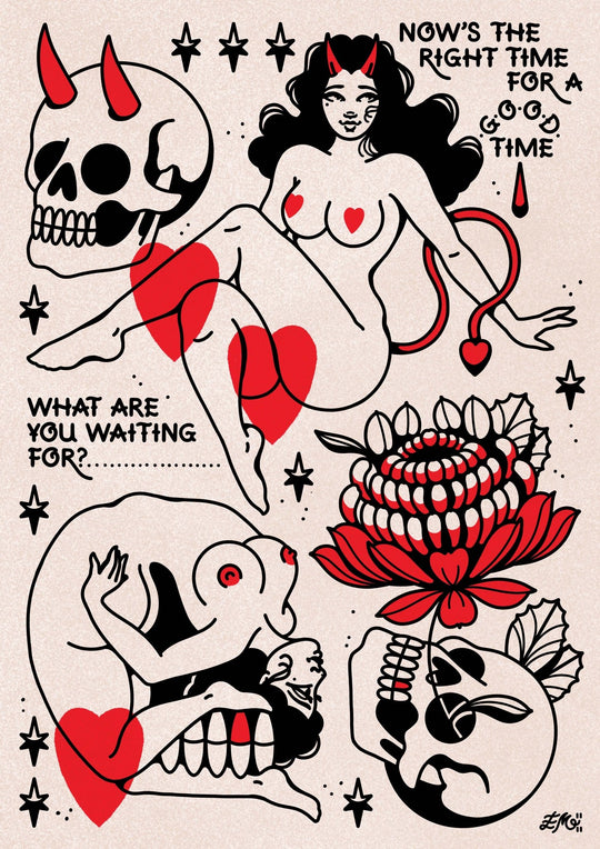 Skull Nudes Print - EllaMobbs