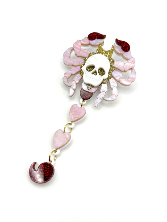 Skull Scorpion Brooch - EllaMobbs