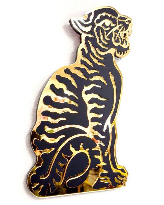 Vintage Tiger Wall Hanging (Black)