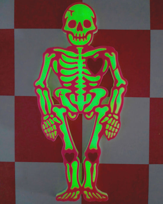 Small Skeleton Wall Hanging (Glow in Dark)