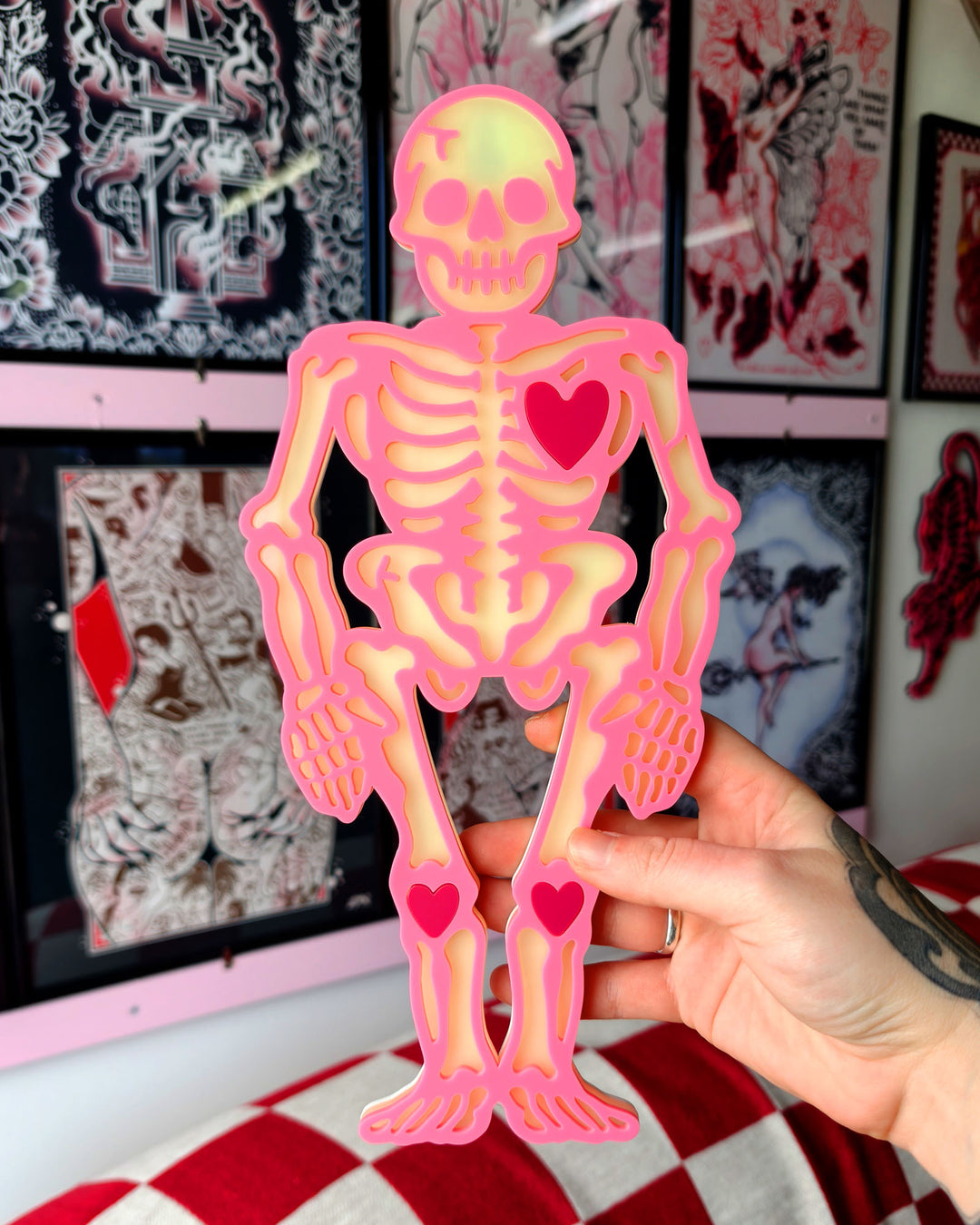 Small Skeleton Wall Hanging (Glow in Dark)