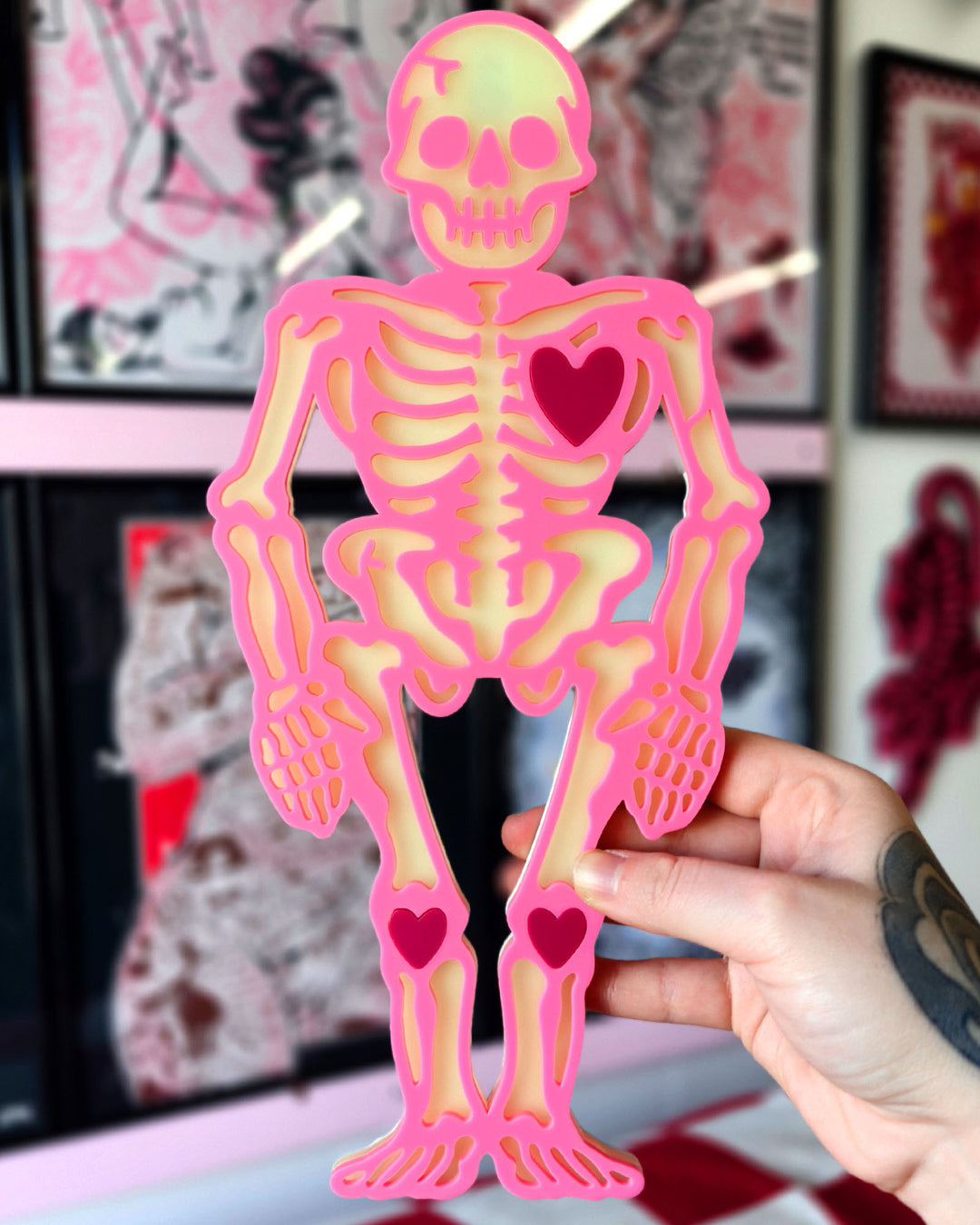 Small Skeleton Wall Hanging (Glow in Dark)