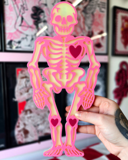 Small Skeleton Wall Hanging (Glow in Dark)