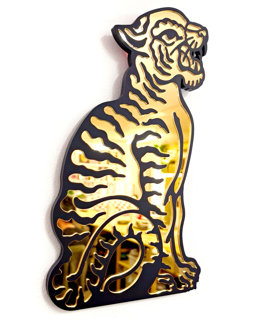 Vintage Tiger Wall Hanging (Gold)