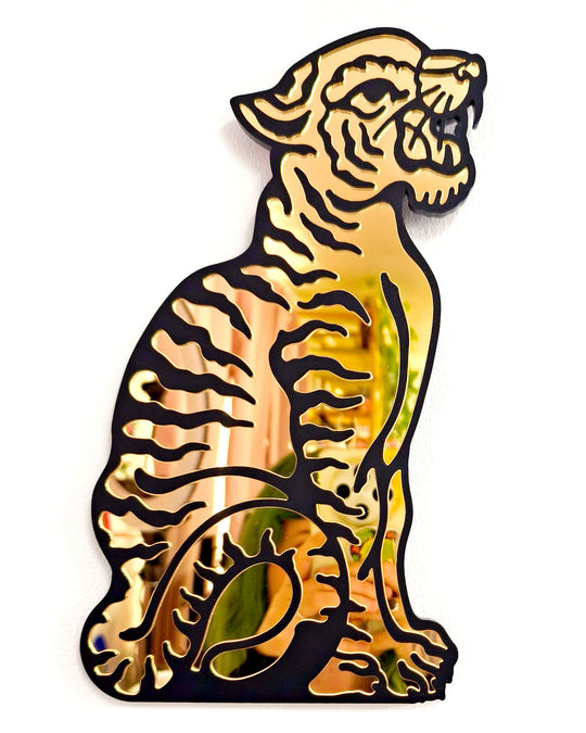 Vintage Tiger Wall Hanging (Gold)