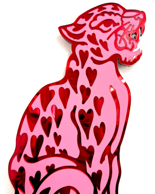 Vintage Leopard Wall Hanging (Pink)