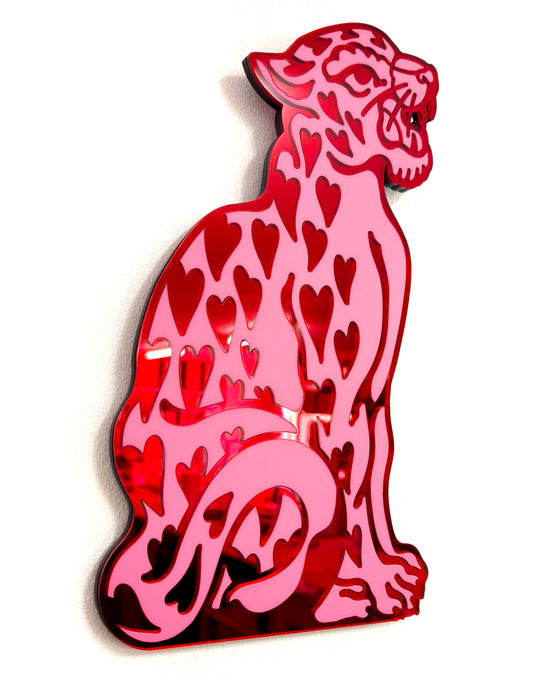 Vintage Leopard Wall Hanging (Pink)