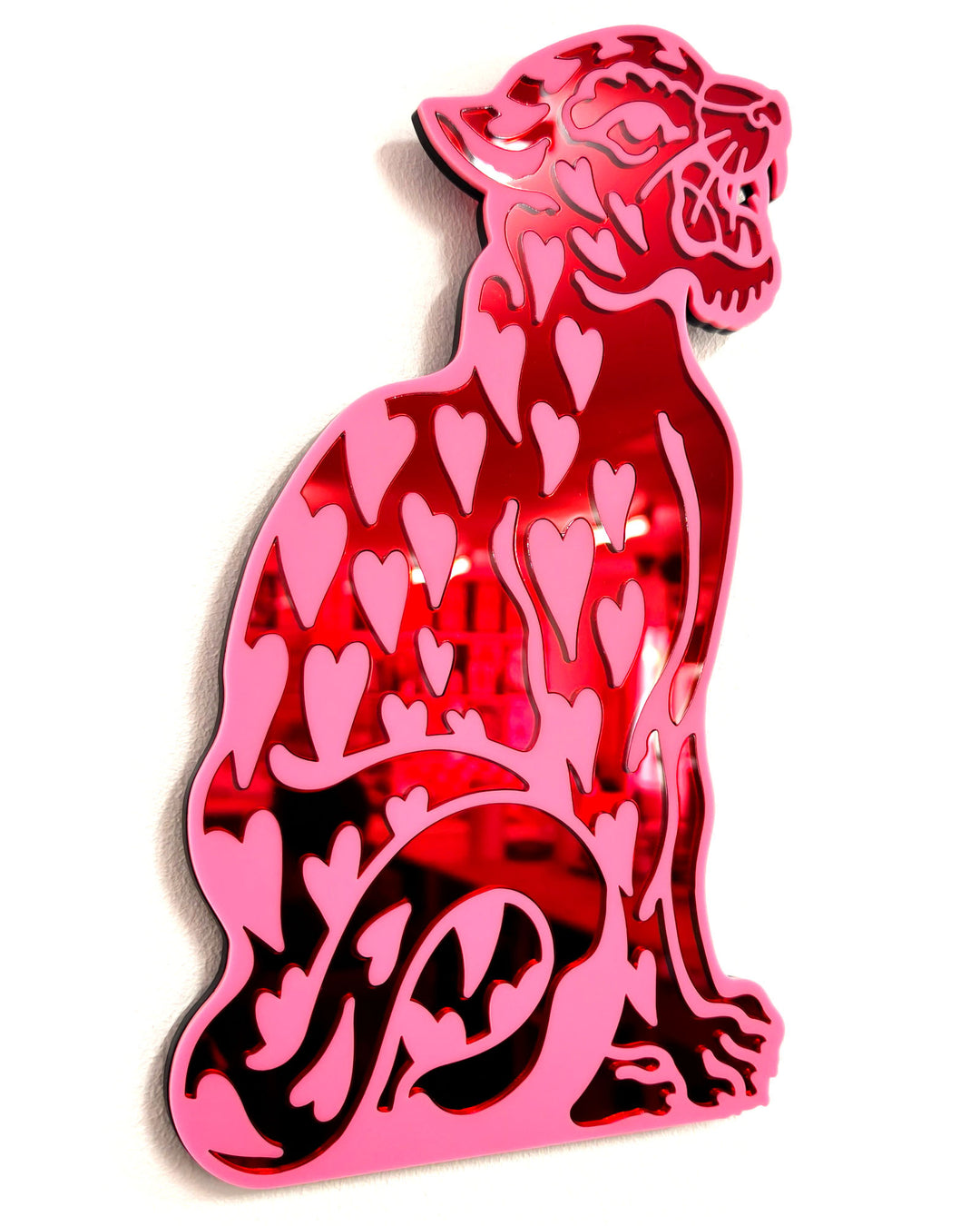 Vintage Leopard Wall Hanging (Red)