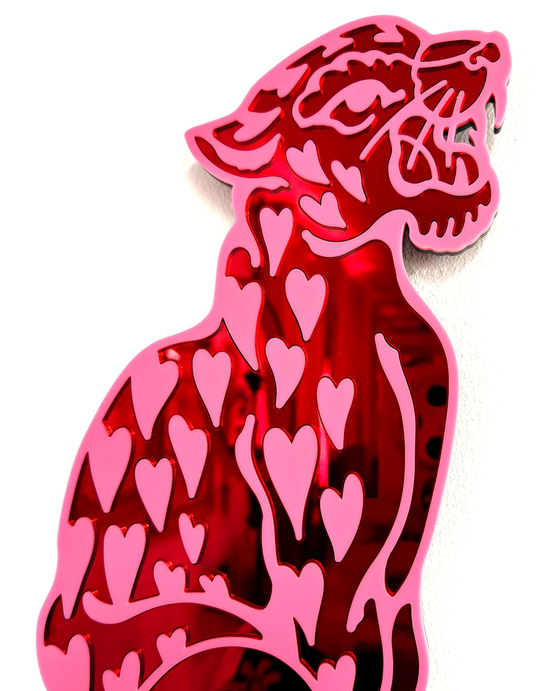 Vintage Leopard Wall Hanging (Red)